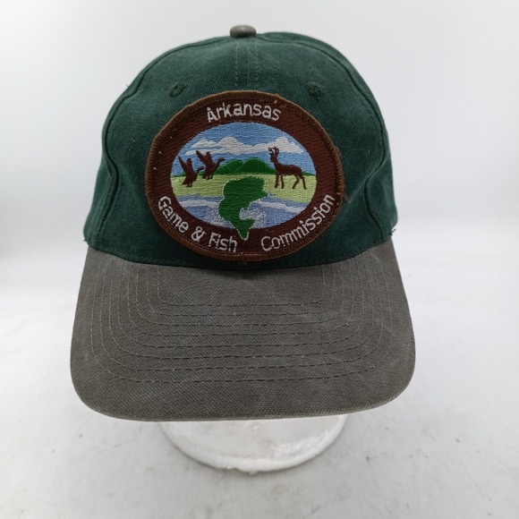 Headshot by KC Caps Other - Arkansas Game & Fish Commission Green Gray Patch Hat Adjustable Cap  #3